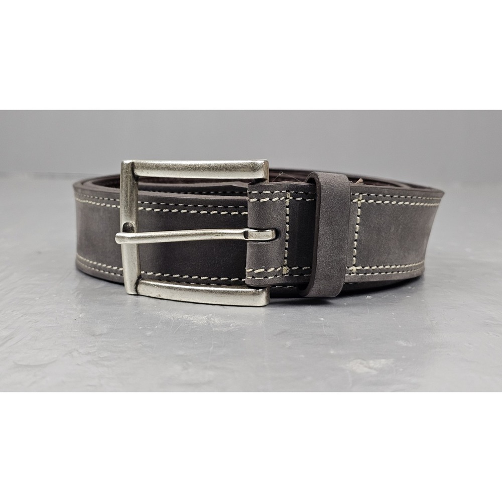 Allen Edmonds Belt Mens Size 44/112 ‎ Italian Leather Gray 1019629 Made In USA